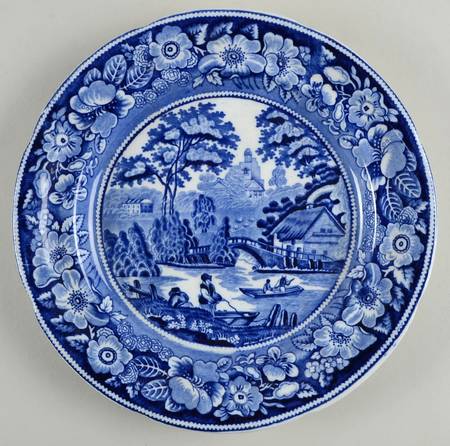 Wild Rose (Flow Blue) by George Jones & Sons