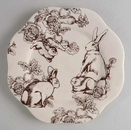 Bunny Toile Brown by Jay Willfred
