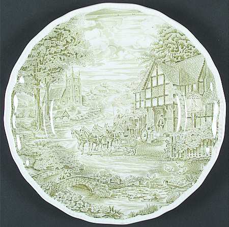 Dickens Coaching Scenes Green by Kensington Staffords