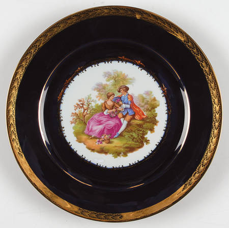 Watteau Bleu by Limoges Castel