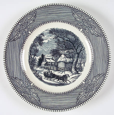 Currier and Ives Blue by Nelson McCoy