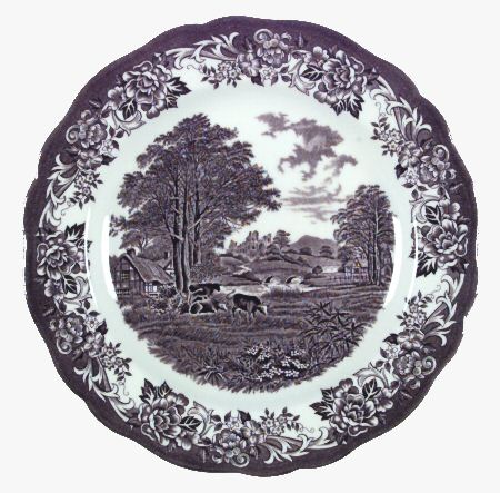 Romantic England Brown (Newer, White) by J & G Meakin