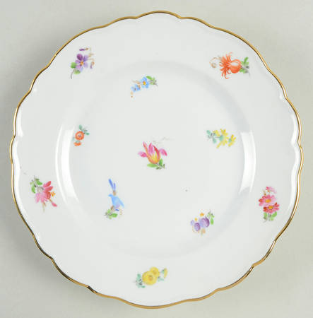 Scattered Flowers (Oval Backstamp by Meissen (Germany)