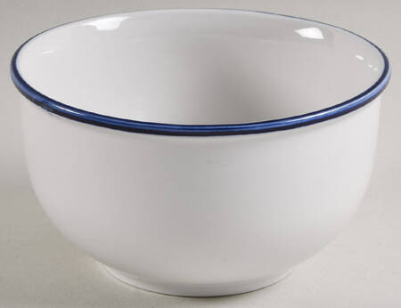Simply White Blue Rim by Our Table