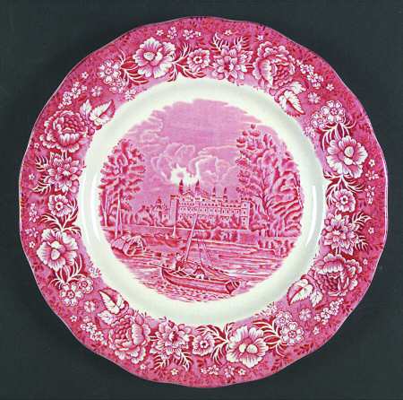 Thames River Scenes Pink by Palissy