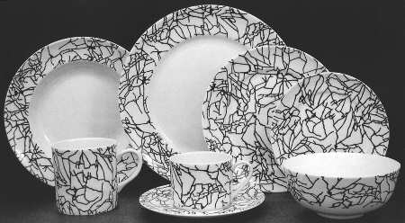 Tracery Black on White by Pickard