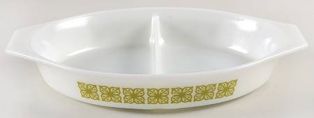 Verde Square Flowers by Pyrex