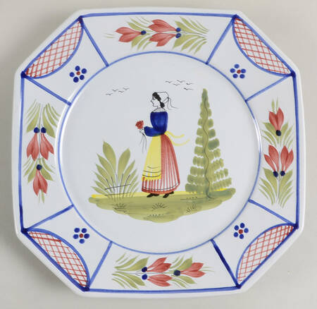 Mistral Blue (Octagonal, Lady Center) by Quimper
