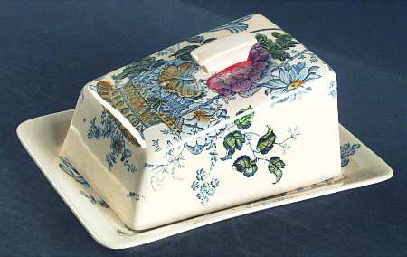 Charlotte Blue Multicolor On Cream by Royal Crownford