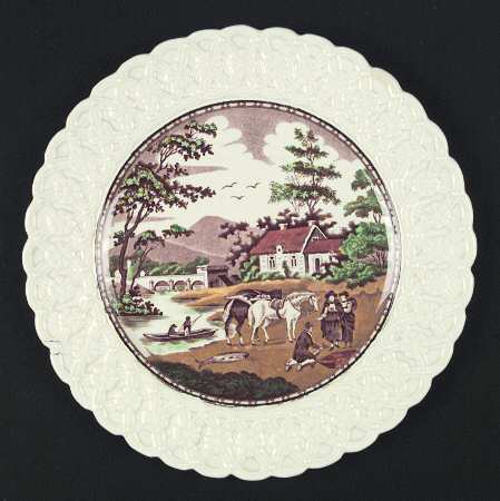 Native Brown Multicolor (Embossed White Border) by Royal Cauldon