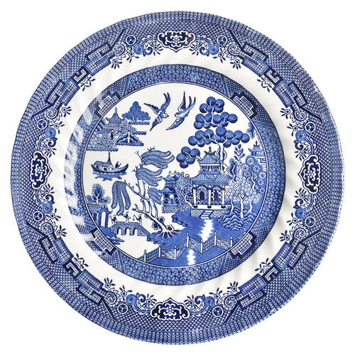 Blue Willow (Swirl Rim, England) by Royal Wessex