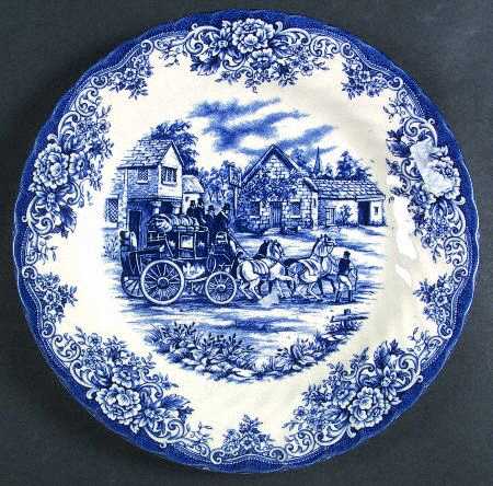 Coaching Scene Blue by Royal Stafford