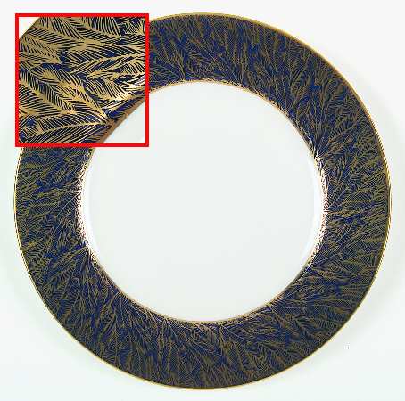 Gold Feather Blue by Royal Worcester