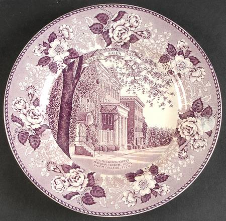 Historic Salem Plum (Floral Rim) by Royal Staffordshire