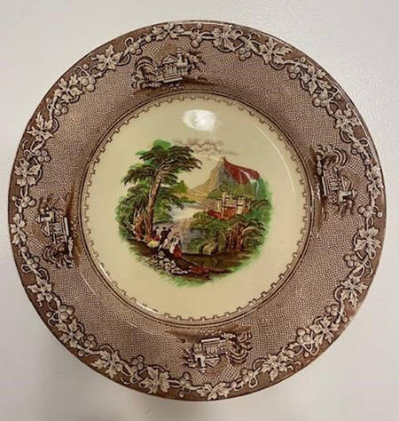 Jenny Lind Brown Multicolor RD (Border House Brown by Royal Staffordshire