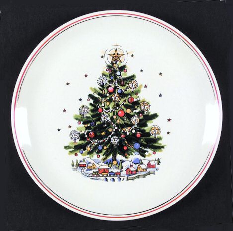 Christmas Eve (Earthenware, Red, Gold) by Salem