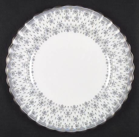 Fleur de Lys Grey (Bone, Platinum Trim) by Spode