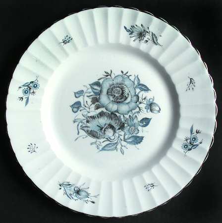 Blue Peony (Platinum Trim) by Susie Cooper