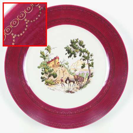 Chateau France Burgundy by Sebring Pottery