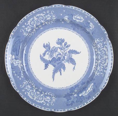 Blue Camilla (Scalloped, New Black Backstamp) by Spode
