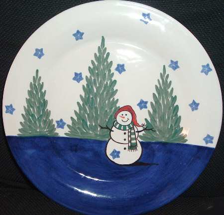 Snowman Design by Shard Pottery