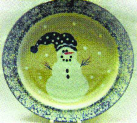 Toboggan Snowman Navy (Blue) by Three Rivers