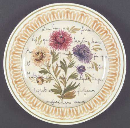 Flowers and Script Gold by Vietri (Italy)