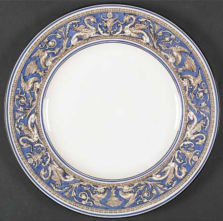 Florentine Blue (No Center Design, Black Trim) by Wedgwood