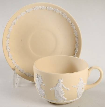 Cream Color on Primrose Jasperware by Wedgwood