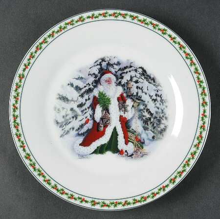 National Wildlife Federation Father Christmas Salad Plate