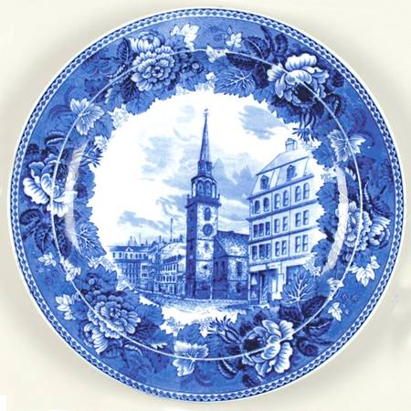 Massachusetts Historic Scenes Roses Border by Wedgwood