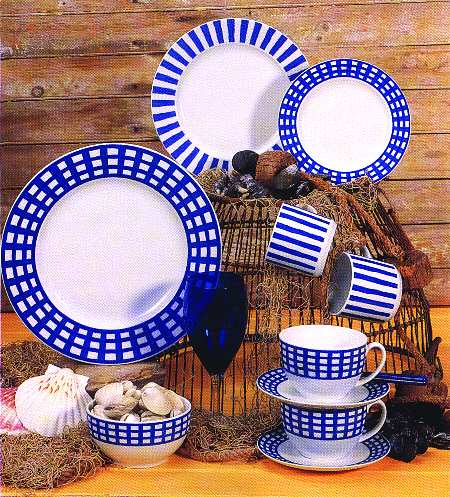 Stripes and Checks Blue by Zrike