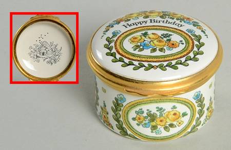 Bilston and Battersea Enamel Box by Bilston-England