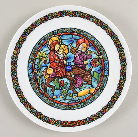 Noel Vitrail-Christmas Plate by D'Arceau Limoges