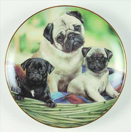 Pug Family by Danbury Mint