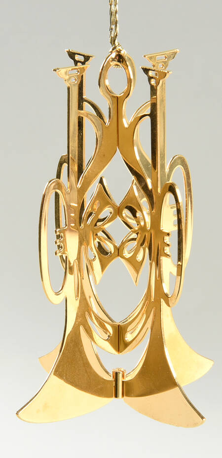 1981 Gold Christmas Ornament Collection by Danbury Mint