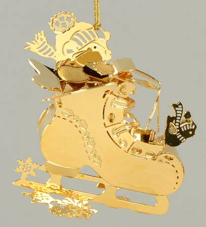 1993 Gold Christmas Ornament Collection by Danbury Mint