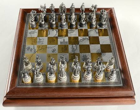 Revolutionary War Chess Set by Franklin Mint