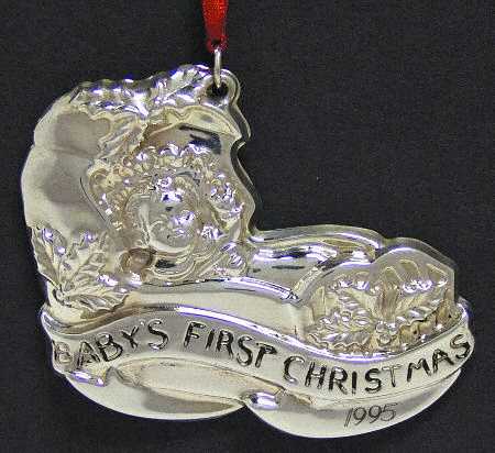 Babys 1st Christmas Sterling Ornament by Gorham Silver