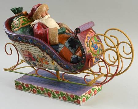 Santa's Sleigh & Reindeer by Jim Shore