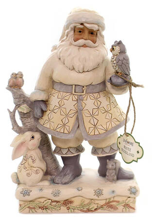 White Woodland Santas by Jim Shore