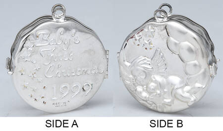Baby's First Christmas Locket Ornament by Kirk Stieff