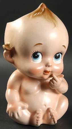 Kewpie Head Vase by Lefton