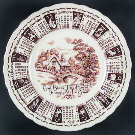 Royal Staffordshire Calender Plate by Royal Stafford