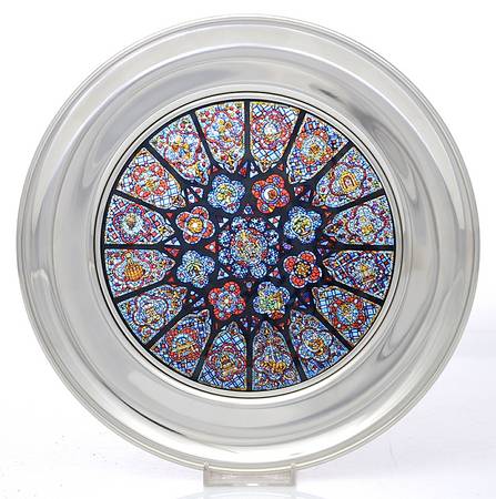 Stained Glass Cathedral Rose by US Historical Society