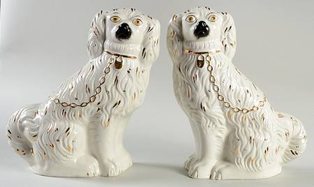 Staffordshire Spaniels by William Kent Potteries