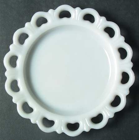 Lace Edge Milk Glass by Anchor Hocking