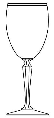 Carmel Clear (Platinum Trim) by American Stemware