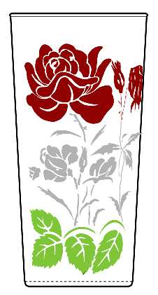 Red Rose (Older) by Anchor Hocking