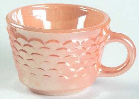 Peach Lustre Fish Scale by Anchor Hocking